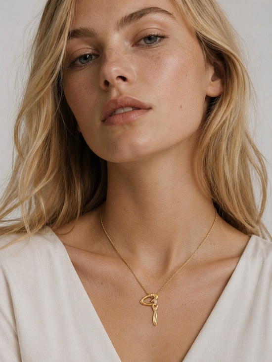Jewelry - GIVENCHY Gold “G” with Rhinestone on Rope Chain